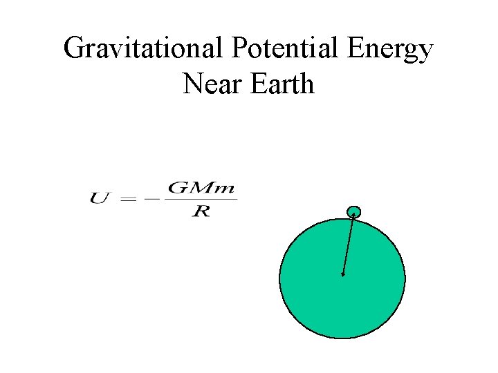 Gravitational Potential Energy Near Earth 