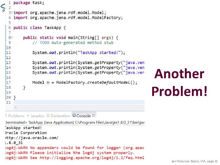 S P O Another Problem! Jan Pettersen Nytun, UIA, page 15 S P O Another Problem! Jan Pettersen Nytun, UIA, page 15