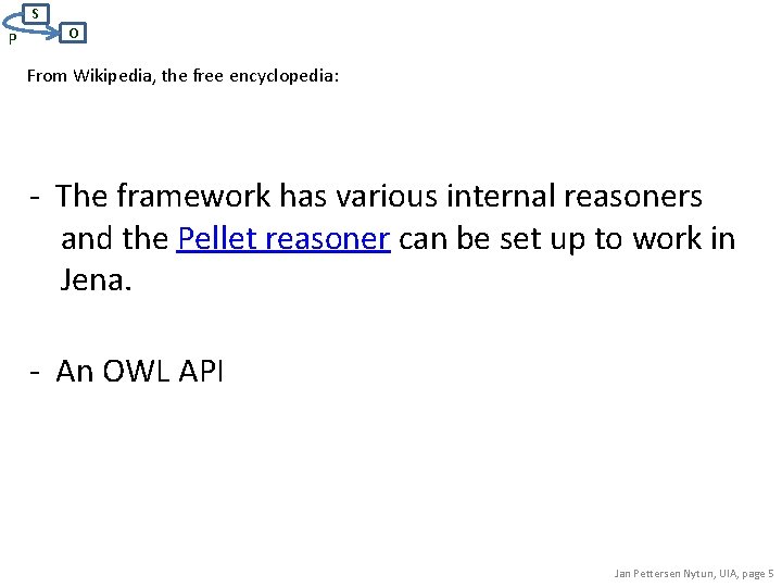 S P O From Wikipedia, the free encyclopedia: - The framework has various internal S P O From Wikipedia, the free encyclopedia: - The framework has various internal