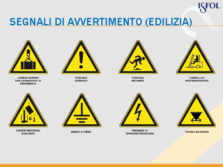 SEGNALI DI AVVERTIMENTO (EDILIZIA) SEGNALI DI AVVERTIMENTO (EDILIZIA)