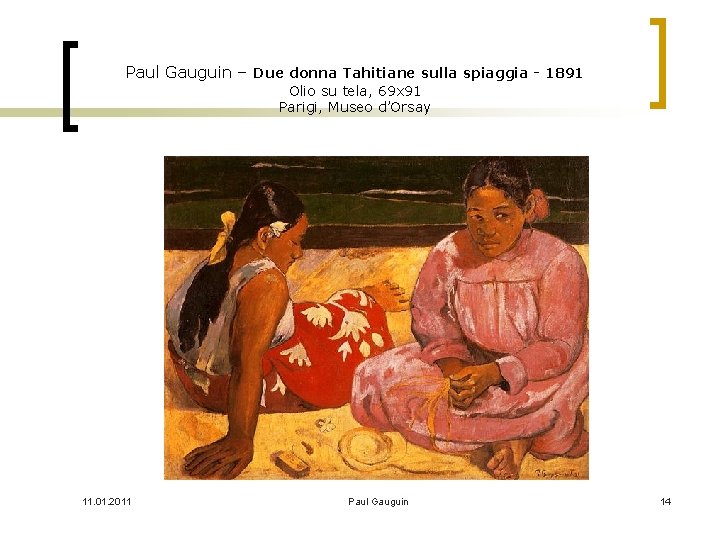 Paul Gauguin – Due donna Tahitiane sulla spiaggia - 1891 Olio su tela, 69