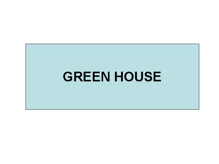 GREEN HOUSE 