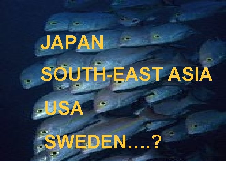 JAPAN SOUTH-EAST ASIA USA SWEDEN…. ? 