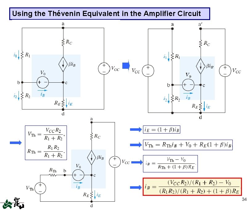 Using the Thévenin Equivalent in the Amplifier Circuit 34 