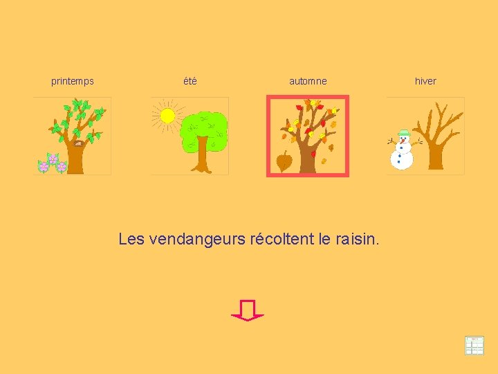 printemps été automne Les vendangeurs récoltent le raisin. hiver 