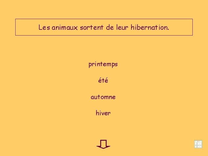 Les animaux sortent de leur hibernation. printemps été automne hiver 