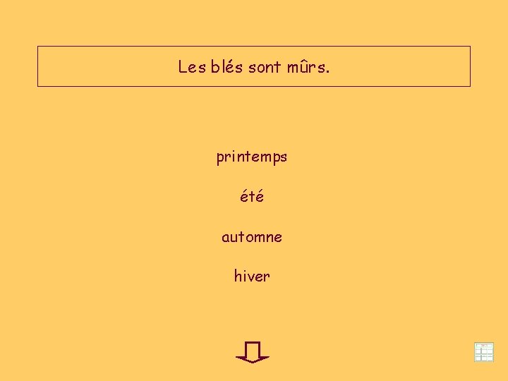 Les blés sont mûrs. printemps été automne hiver 