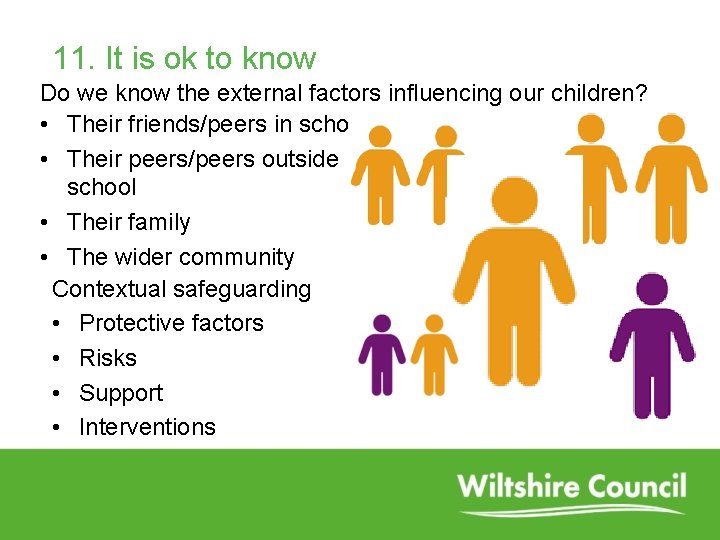 11. It is ok to know Do we know the external factors influencing our