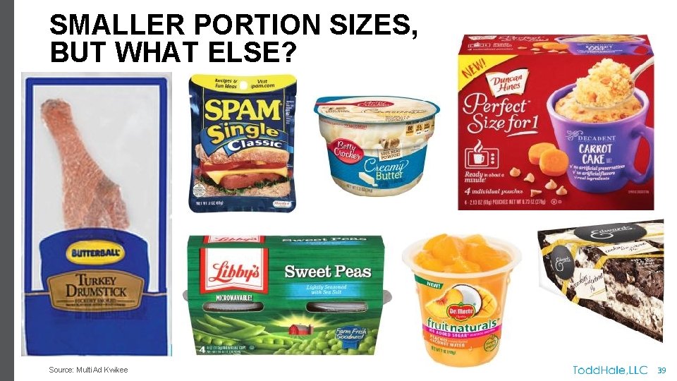 SMALLER PORTION SIZES, BUT WHAT ELSE? Source: Multi. Ad Kwikee 39 