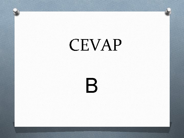 CEVAP B 