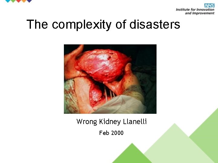 The complexity of disasters Wrong Kidney Llanelli Feb 2000 