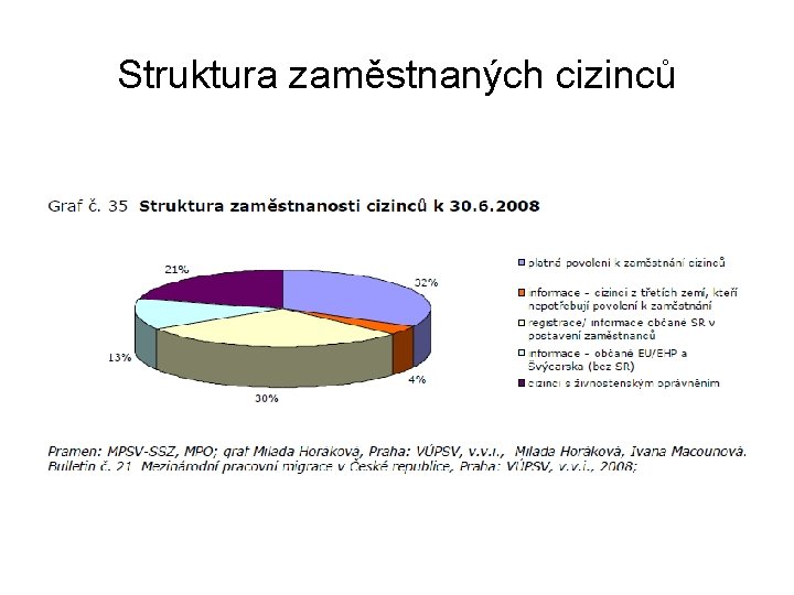 Struktura zaměstnaných cizinců 