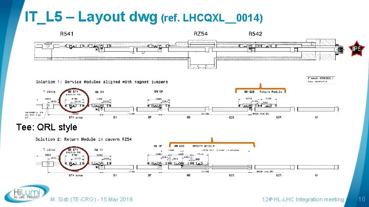 IT_L 5 – Layout dwg (ref. LHCQXL__0014) Tee: QRL style M. Sisti (TE-CRG) -