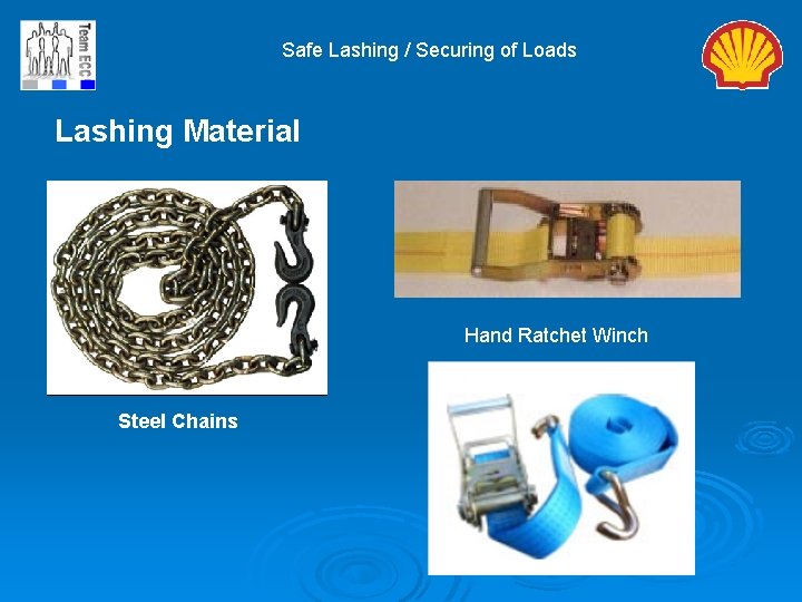 Safe Lashing / Securing of Loads Lashing Material Hand Ratchet Winch Steel Chains 