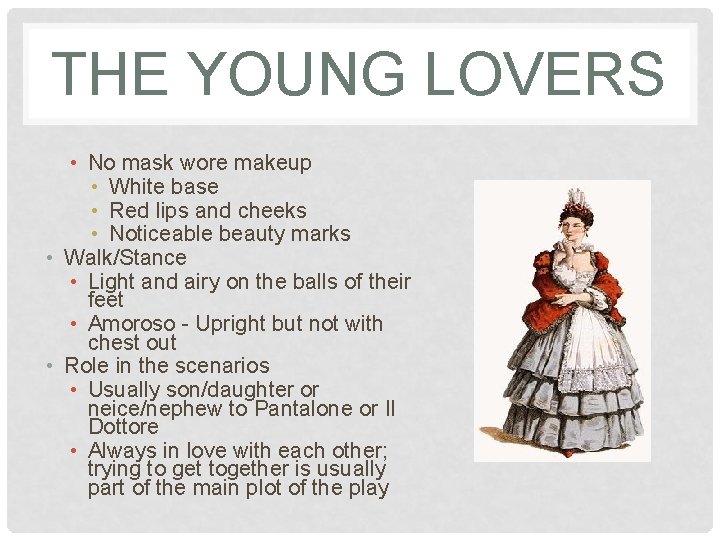 THE YOUNG LOVERS • No mask wore makeup • White base • Red lips