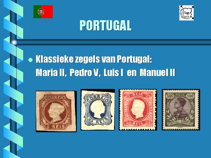 PORTUGAL l Klassieke zegels van Portugal: Maria II, Pedro V, Luis I en Manuel