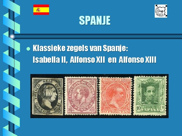 SPANJE l Klassieke zegels van Spanje: Isabella II, Alfonso XII en Alfonso XIII 