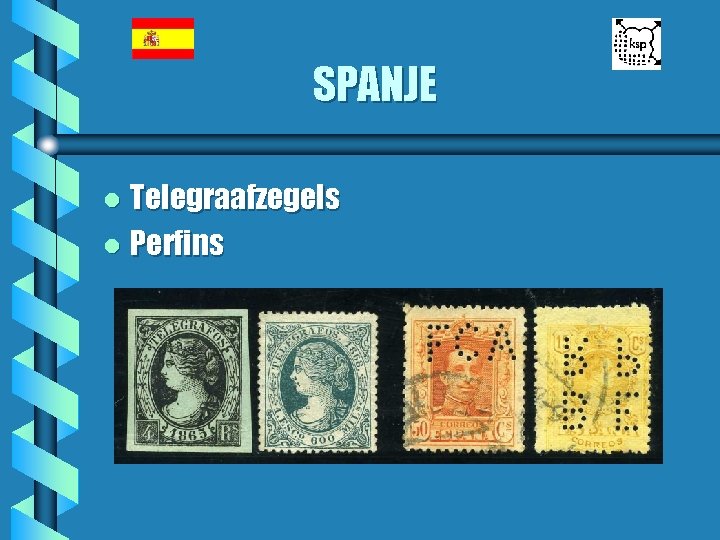 SPANJE Telegraafzegels l Perfins l 