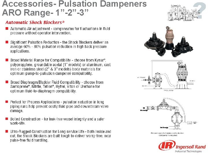 Accessories- Pulsation Dampeners ARO Range- 1”-2”-3” Click to edit Master subtitle style 20 Fluid