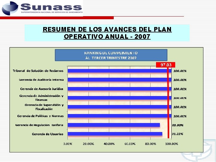 RESUMEN DE LOS AVANCES DEL PLAN OPERATIVO ANUAL - 2007 