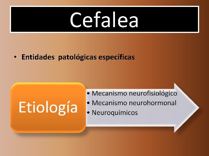 Cefalea • Entidades patológicas específicas 