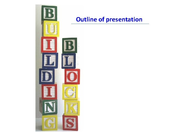 Outline of presentation 