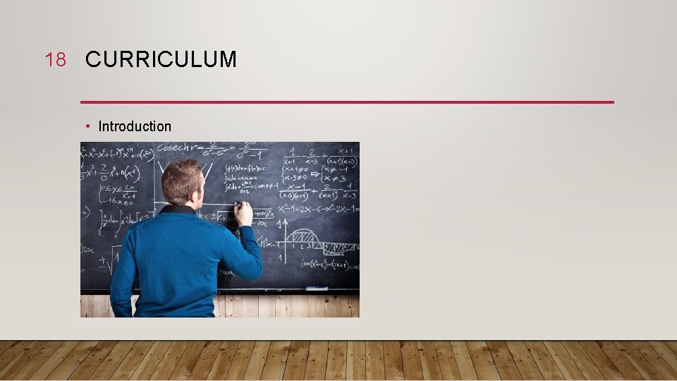 18 CURRICULUM • Introduction 
