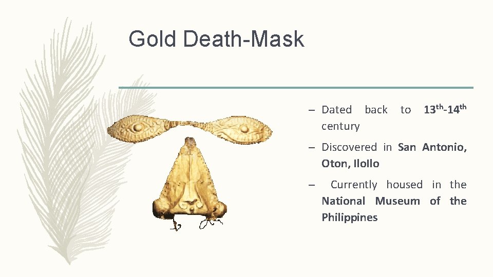  Gold Death-Mask – Dated back to 13 th-14 th century – Discovered in