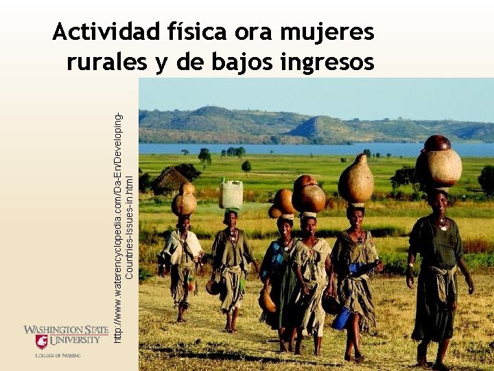 http: //www. waterencyclopedia. com/Da-En/Developing. Countries-Issues-in. html Actividad física ora mujeres rurales y de bajos