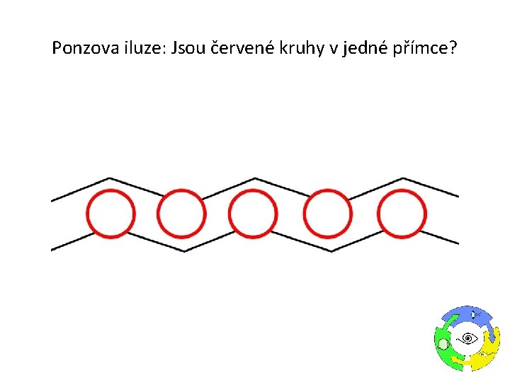 Ponzova iluze: Jsou červené kruhy v jedné přímce? 