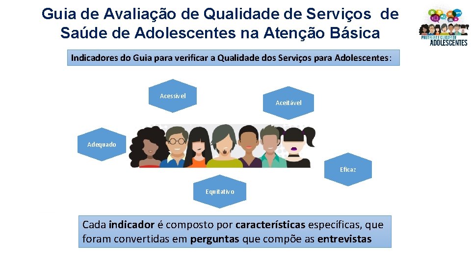 Guia de Avaliação de Qualidade de Serviços de Saúde de Adolescentes na Atenção Básica Guia de Avaliação de Qualidade de Serviços de Saúde de Adolescentes na Atenção Básica