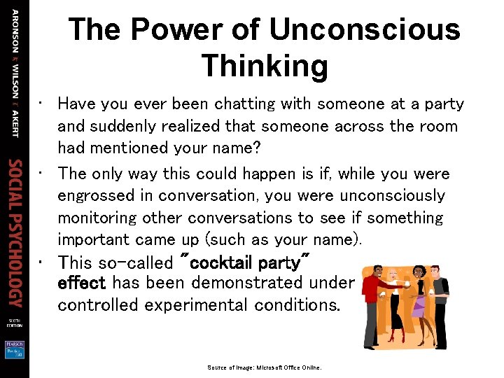 The Power of Unconscious Thinking • Have you ever been chatting with someone at
