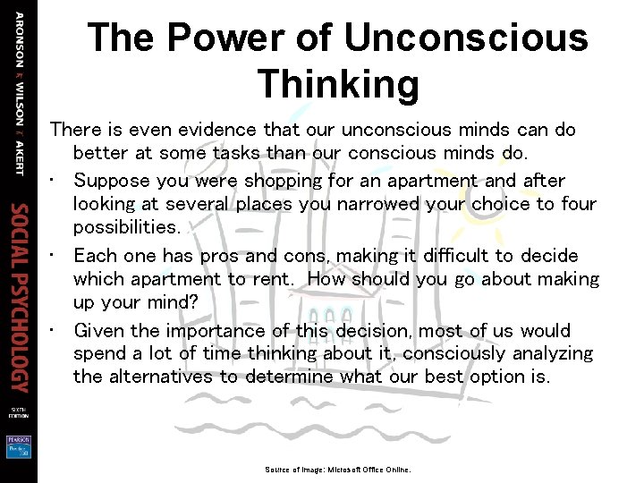 The Power of Unconscious Thinking There is even evidence that our unconscious minds can