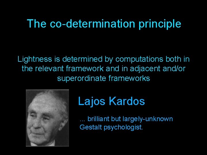 The co-determination principle Lightness is determined by computations both in the relevant framework and