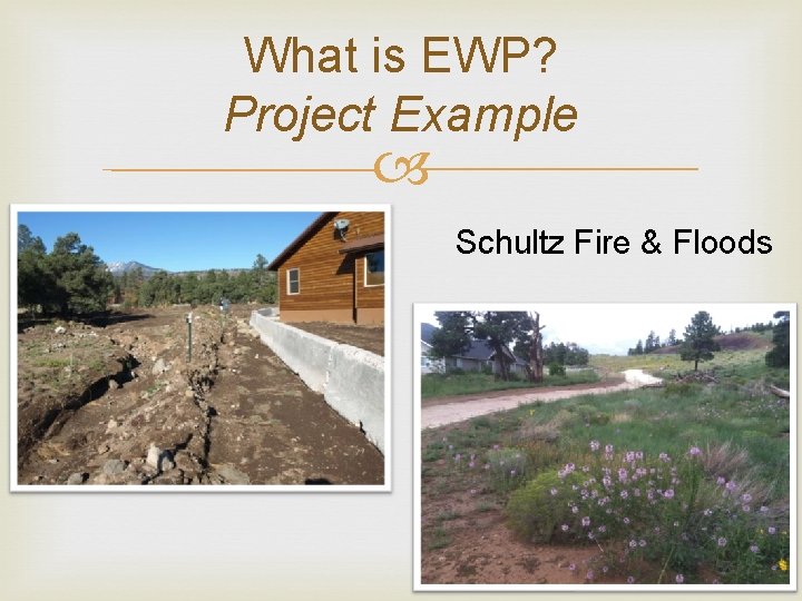 What is EWP? Project Example Schultz Fire & Floods 