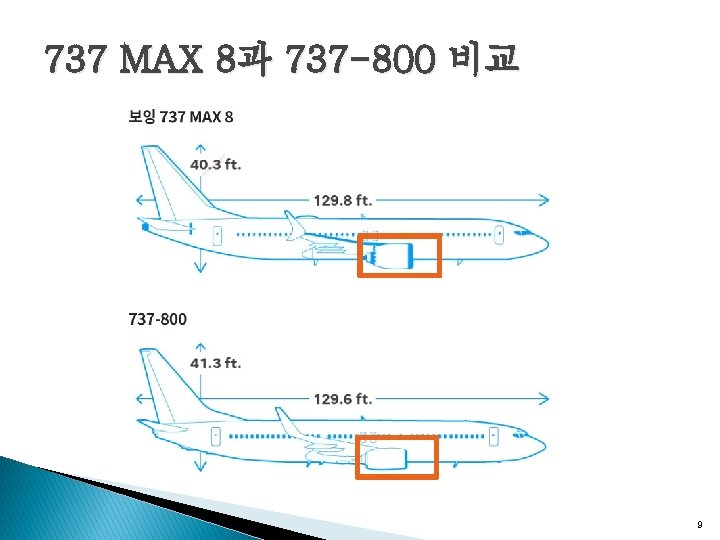 737 MAX 8과 737 -800 비교 9 