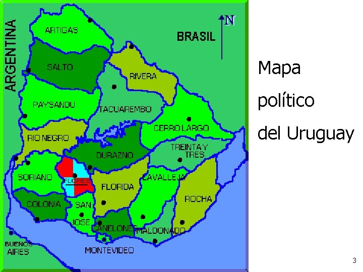 Mapa político del Uruguay 3 