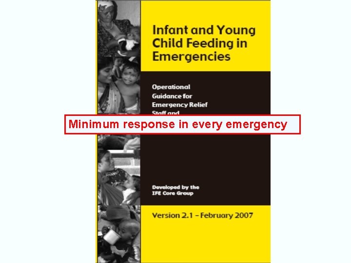 Minimum response in every emergency 