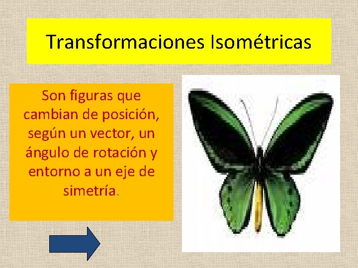 Transformaciones Isométricas Son figuras que cambian de posición, según un vector, un ángulo de