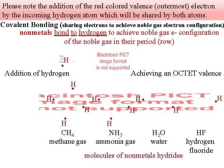 Please note the addition of the red colored valence (outermost) electron by the incoming