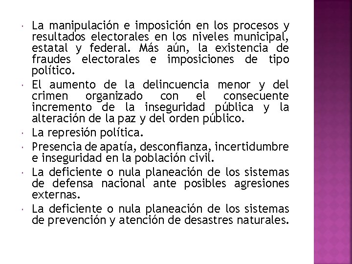 La manipulación e imposición en los procesos y resultados electorales en los niveles La manipulación e imposición en los procesos y resultados electorales en los niveles