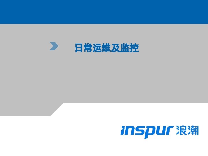 Inspur group 日常运维及监控 