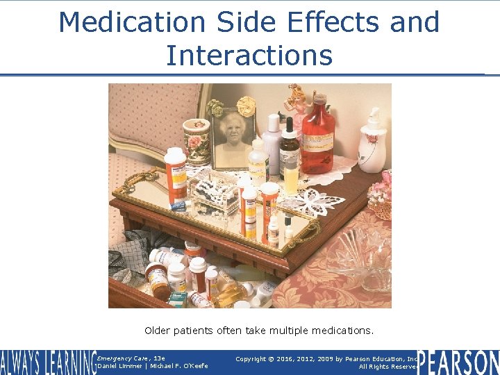 Medication Side Effects and Interactions Older patients often take multiple medications. Emergency Care, 13