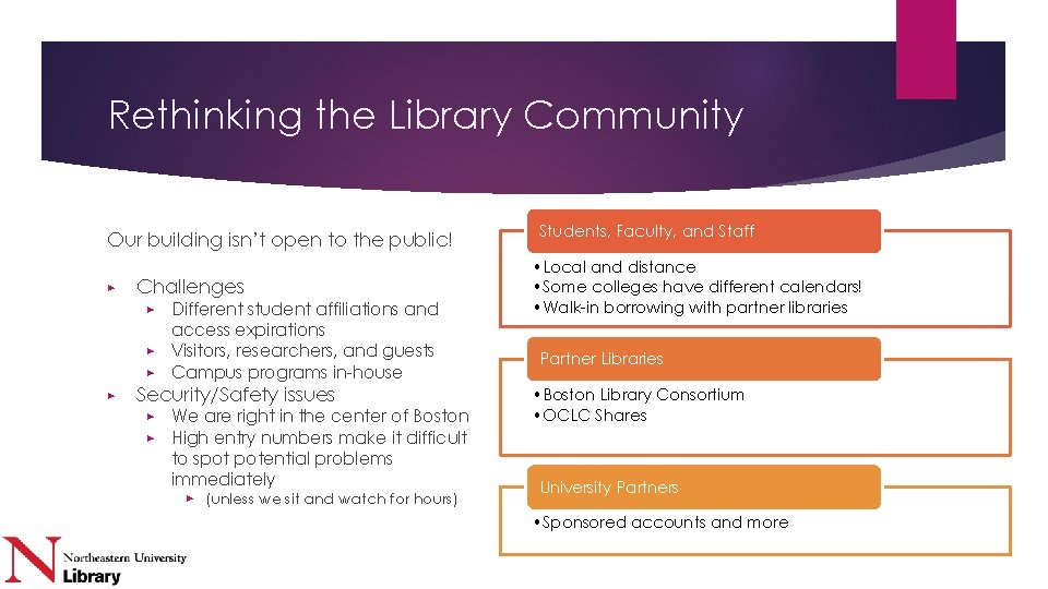 ppt - re-aligning library culture to meet user needs:... IDEAS Rebuilding the Traditional Department OR HOW A