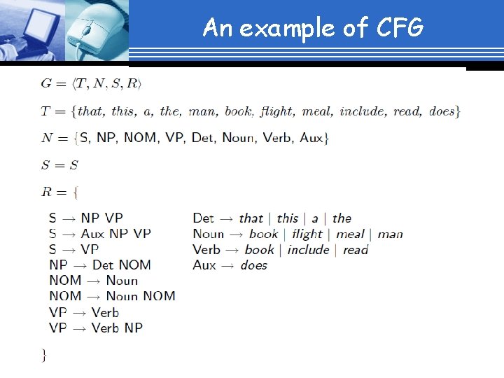 An example of CFG 