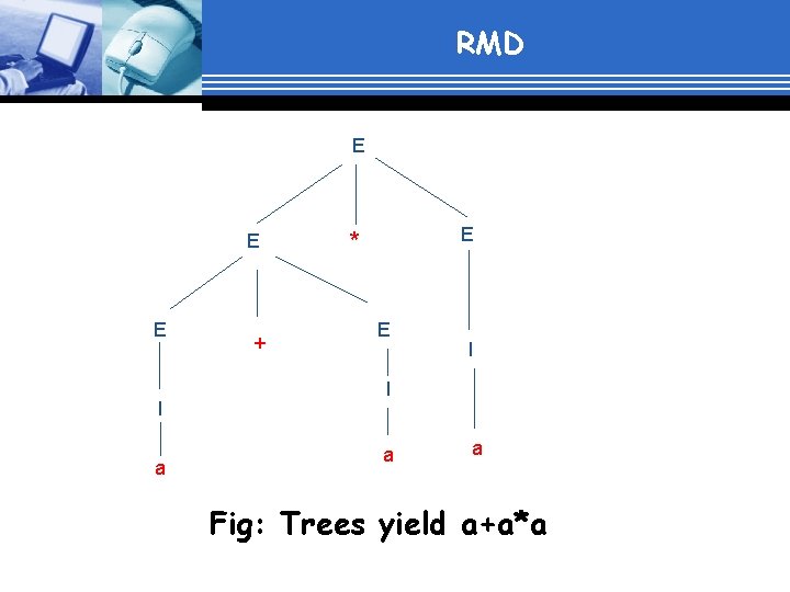 RMD E E E I a + E * E I I a a