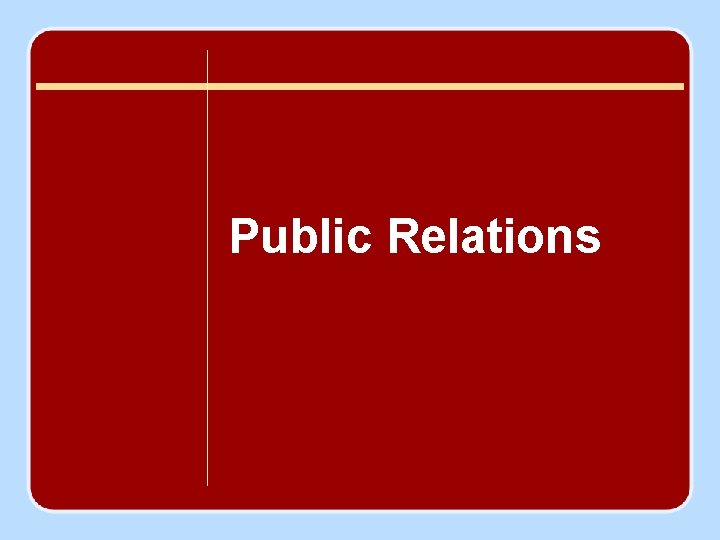 Public Relations 