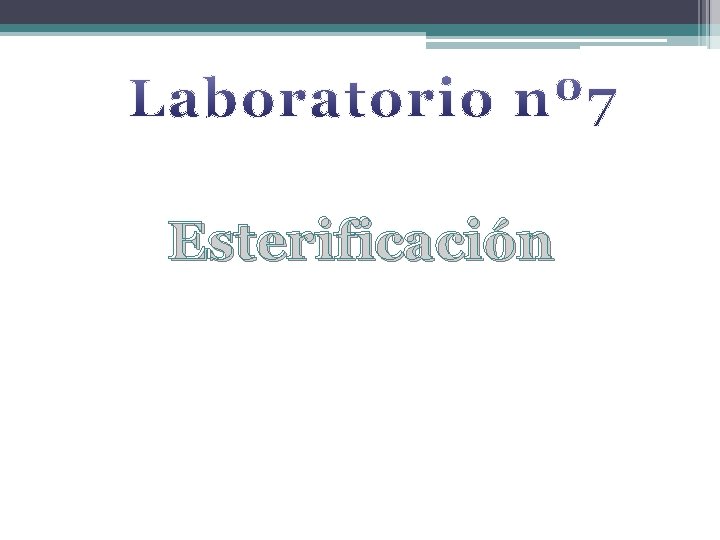 Esterificación 