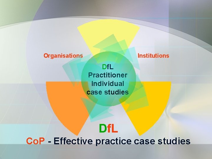 Institutions Organisations Df. L Practitioner Individual case studies Df. L Co. P - Effective