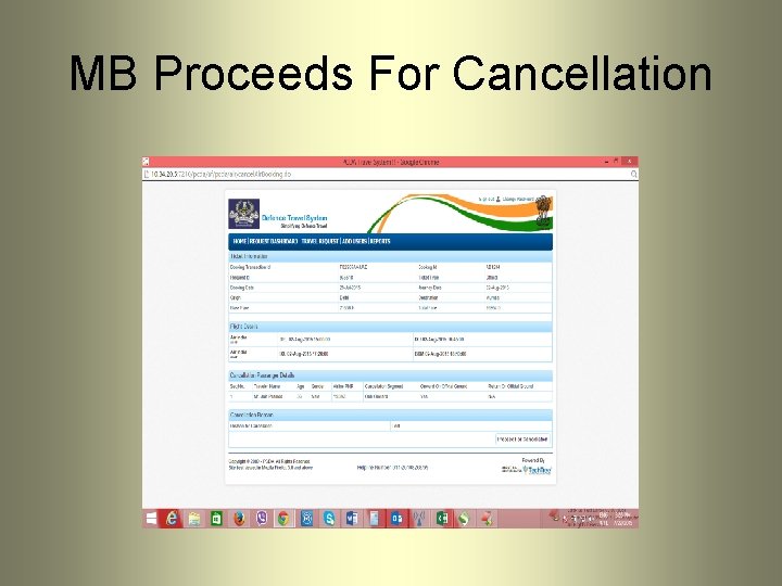 MB Proceeds For Cancellation 